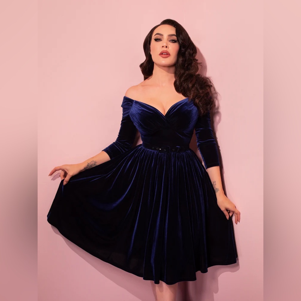 Vixen Starlet Swing in Navy Velvet